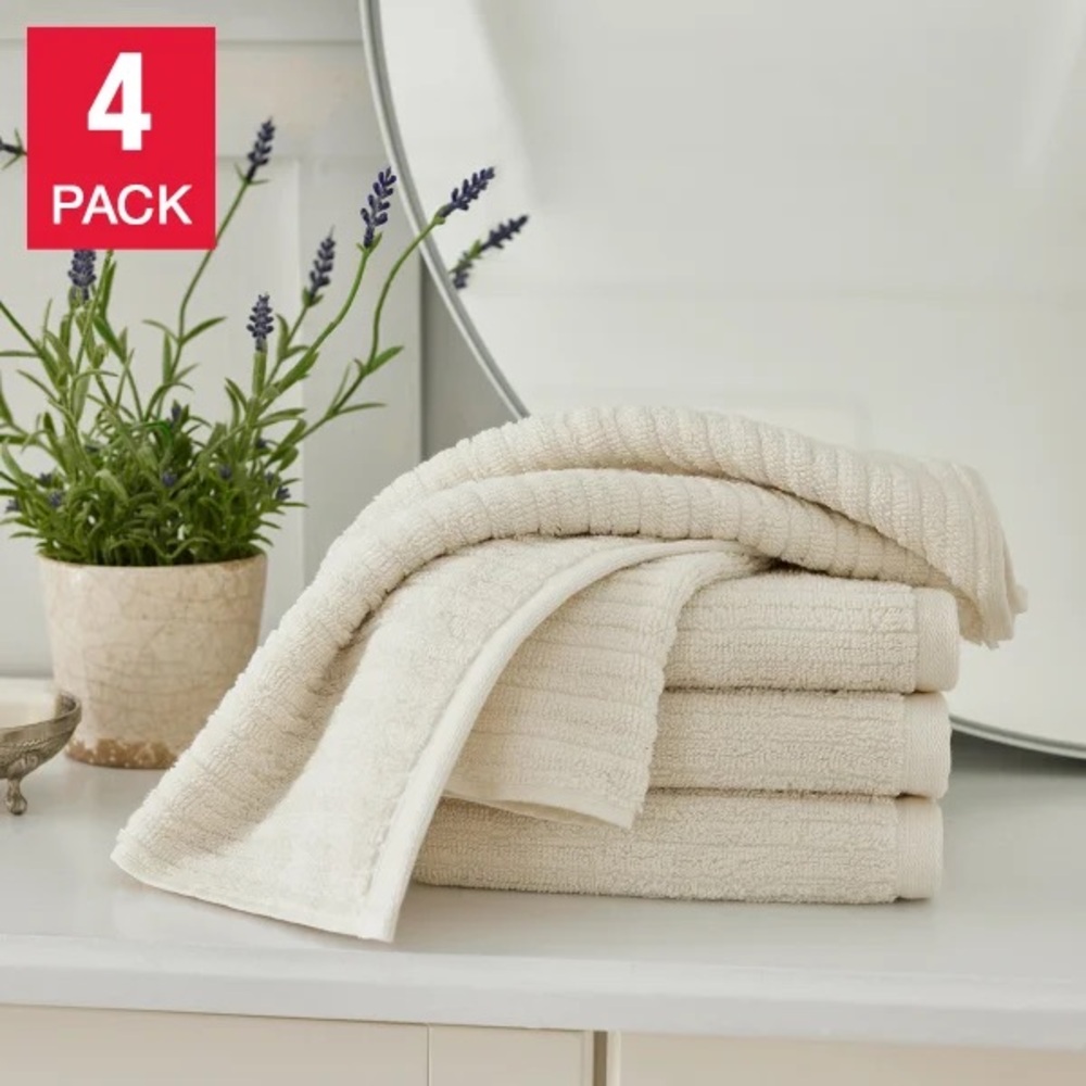 Martha Stewart - Hand Towel, 4-pack 100% cotton